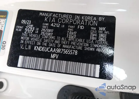 2024 Kia Seltos S from USA, damaged, VIN KNDEUCAA9R7565578